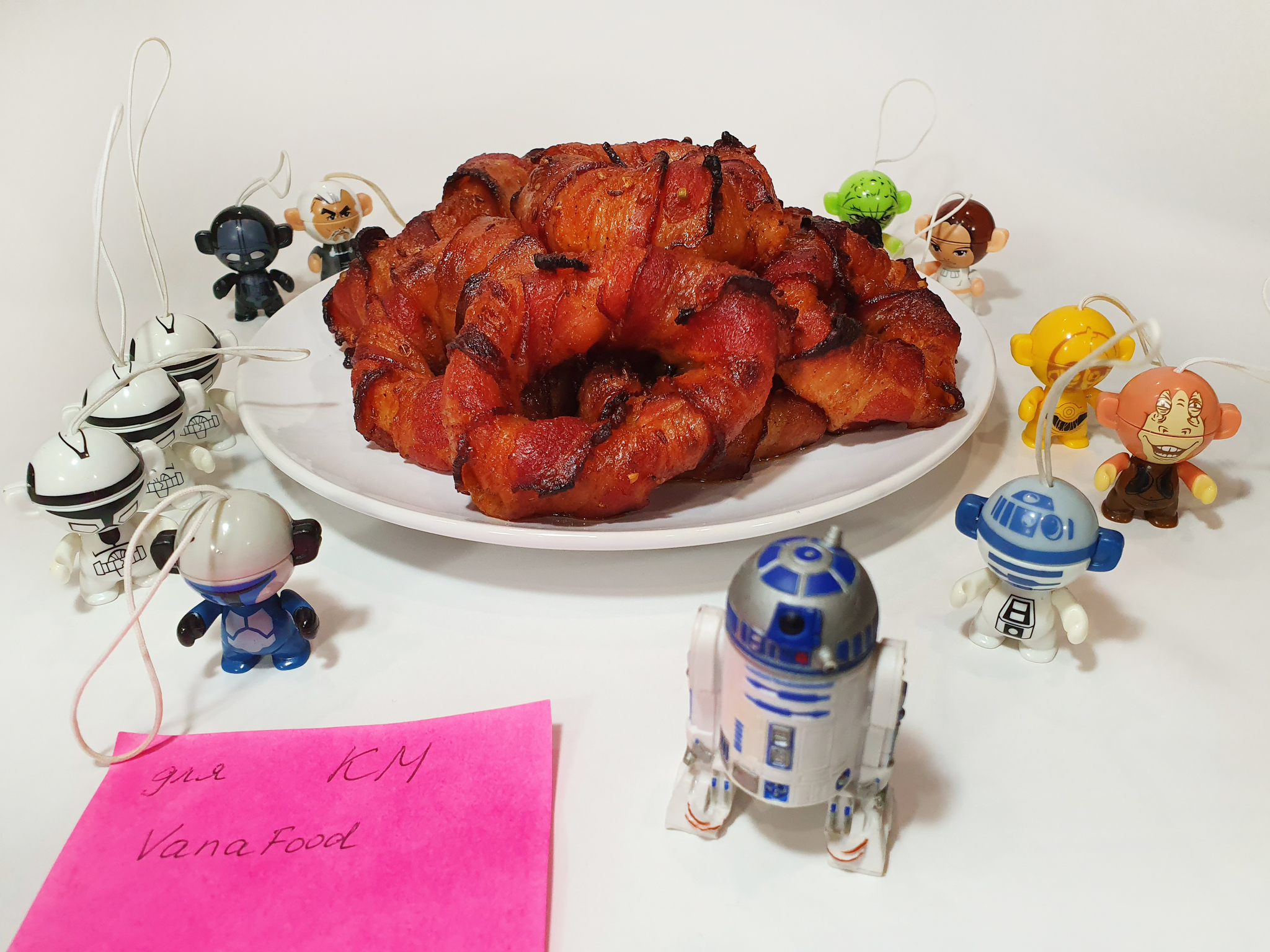 Bacon Wrapped Onion Rings/ Hudalla Rings/ Star Wars Recipe - My, Recipe, Video recipe, Food, Cooking, Star Wars, GIF, Longpost, Onion rings