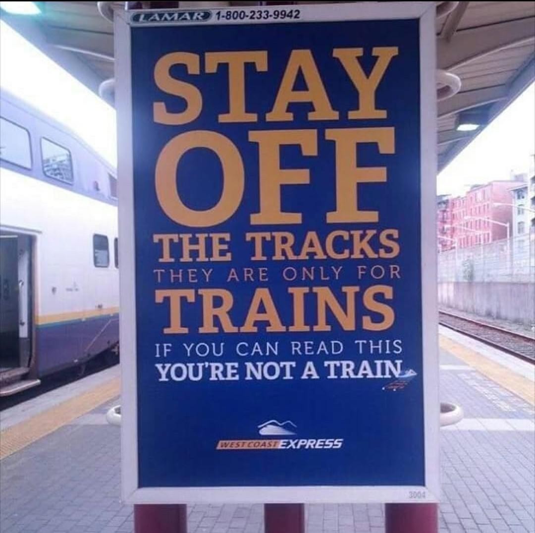 Warning - Reddit, Translation, Announcement, Railway, Humor