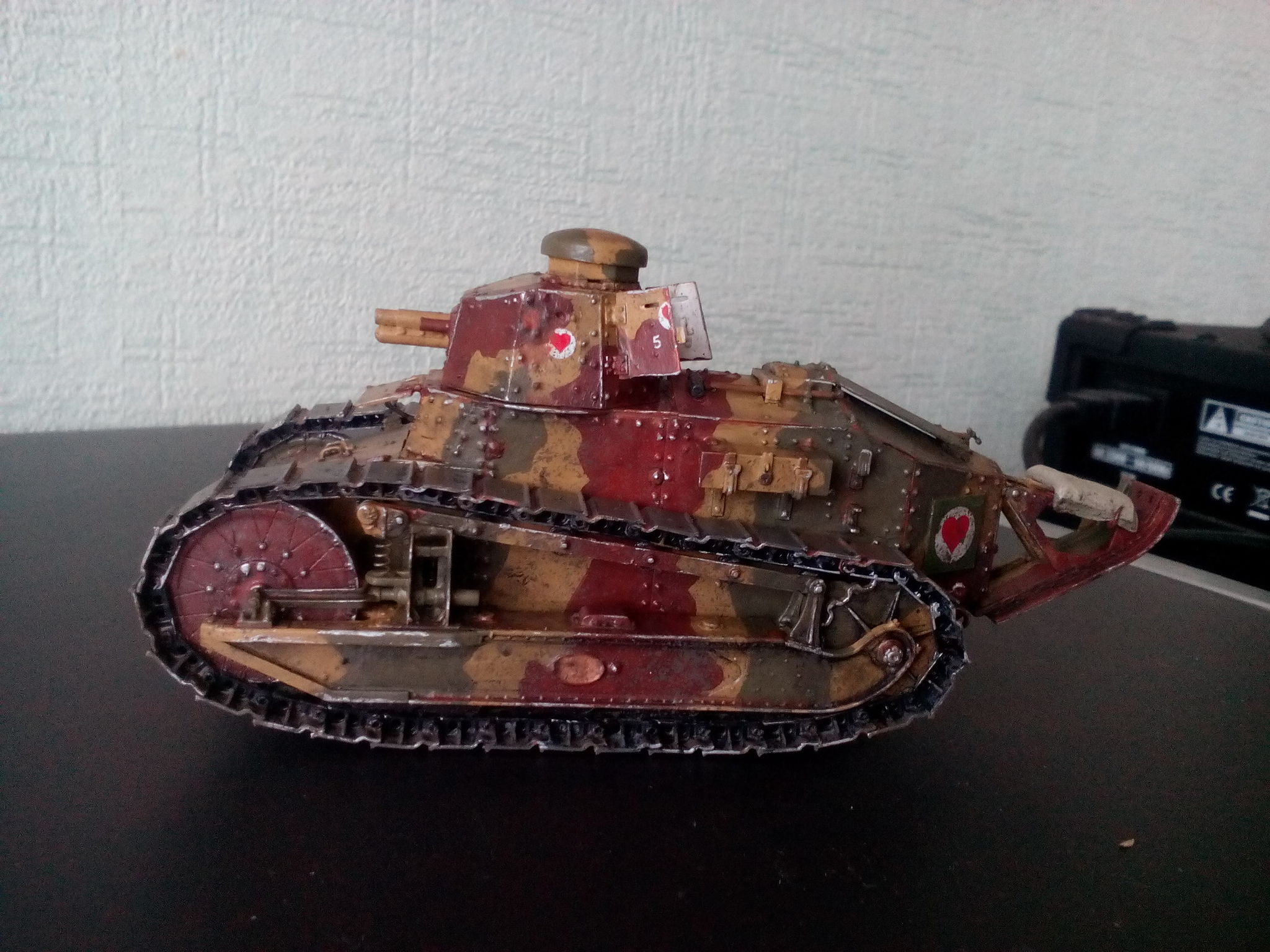 The first of many. Renault FT-17 - My, Stand modeling, World War I, Tanks, Prefabricated model, Meng, Longpost, Renault ft-17