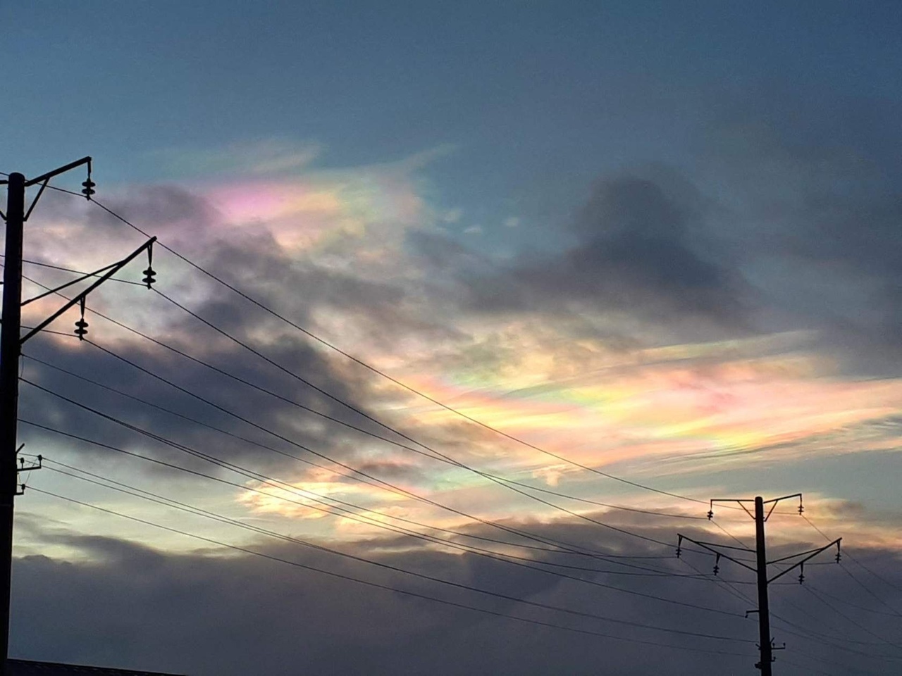 Mother of pearl clouds in Vorkuta - Vorkuta, freezing, Far North, Winter, Clouds, polar night, Longpost