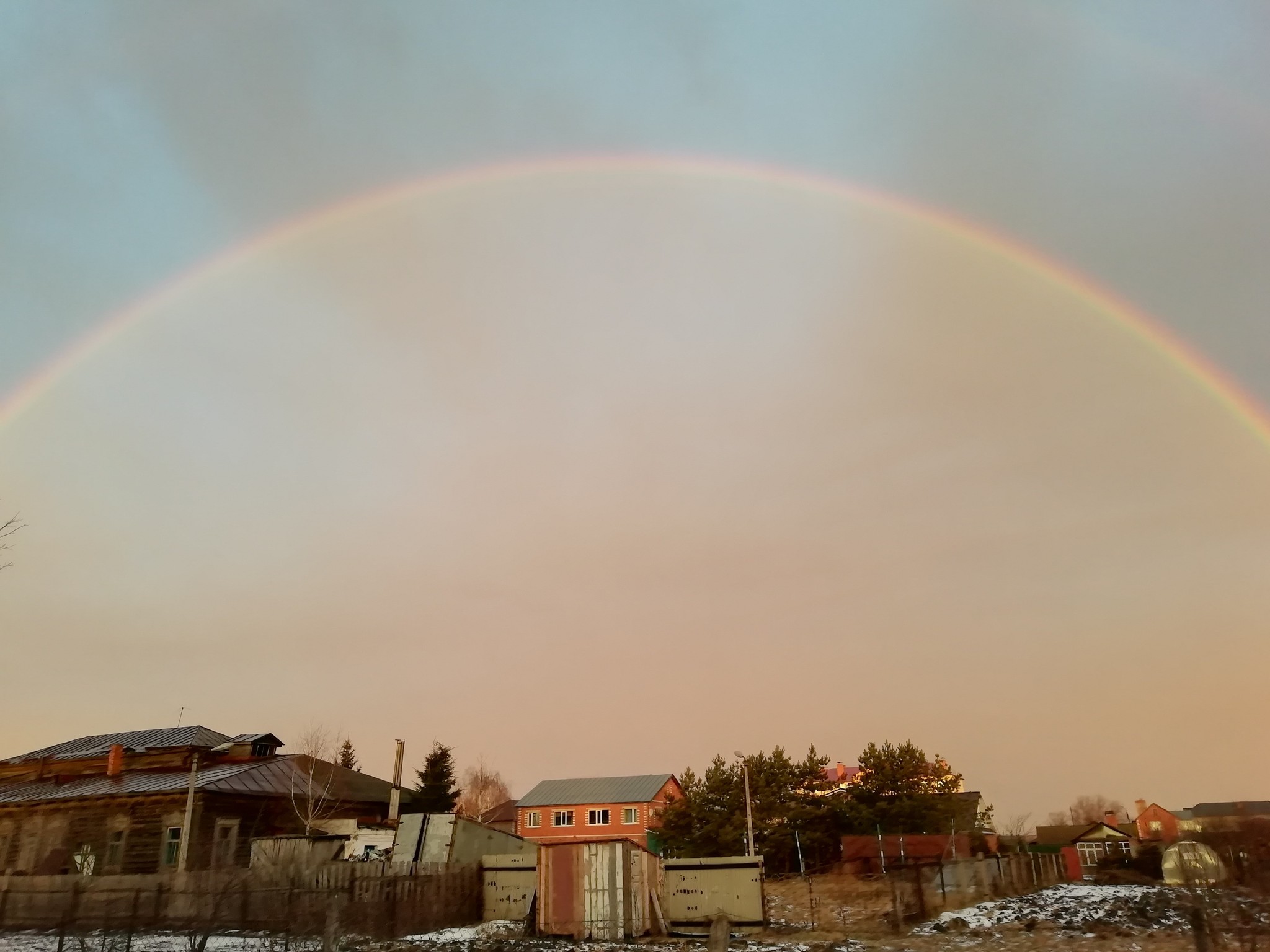 Rainbow in December? - My, Rainbow, December, Longpost