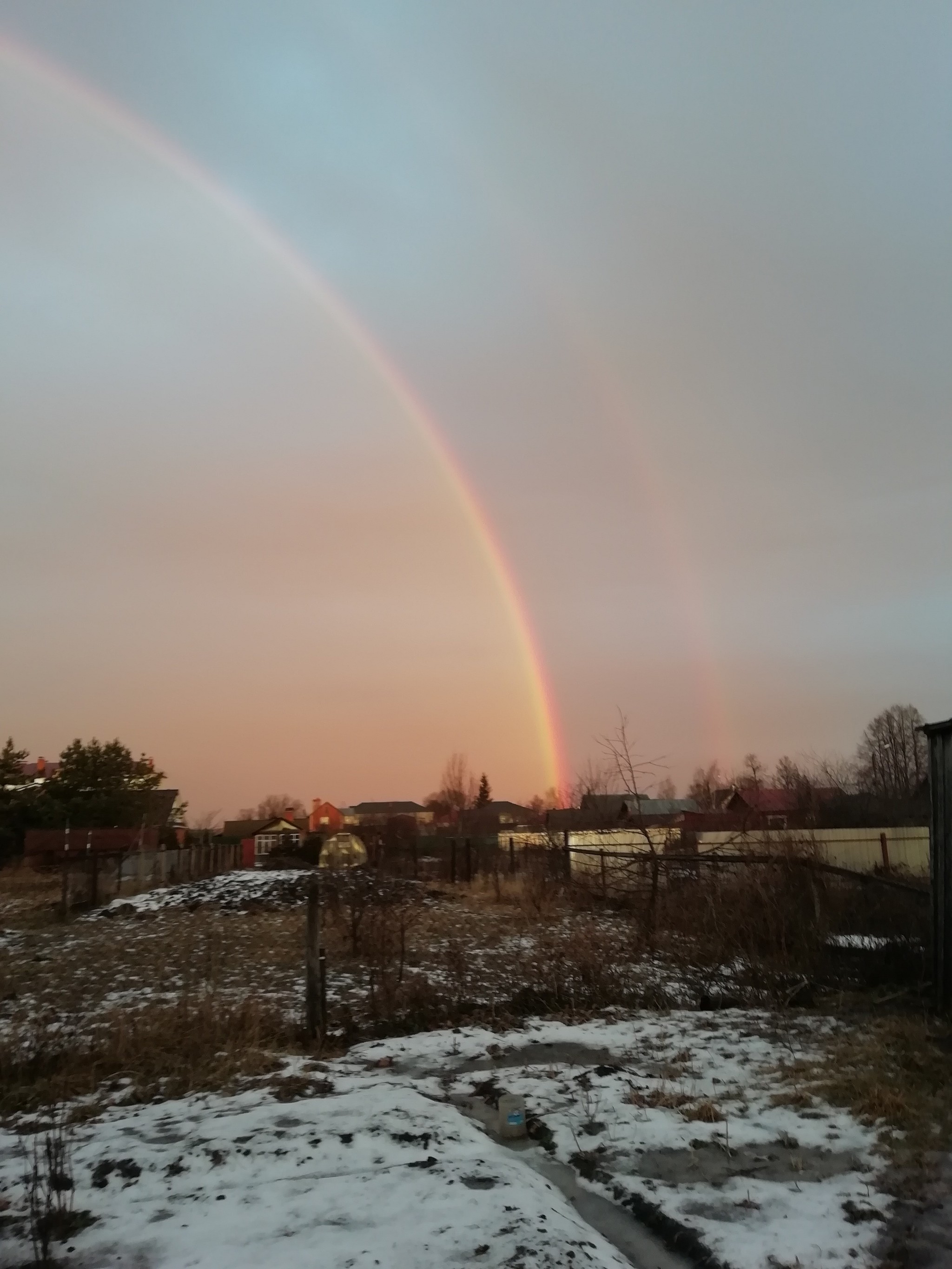 Rainbow in December? - My, Rainbow, December, Longpost