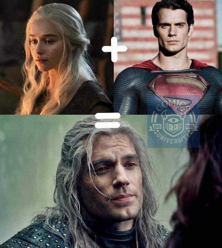 That's it... - Superman, Daenerys Targaryen, Collage, Geralt of Rivia, Henry Cavill, The Witcher series, Witcher, Emilia Clarke