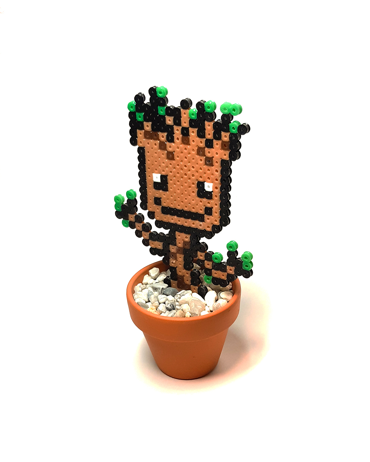 Little Groot in a pot. I am Groot - My, Guardians of the Galaxy, Groot, Pixel Art, Milota, Creation, With your own hands, Handmade, First post, Longpost