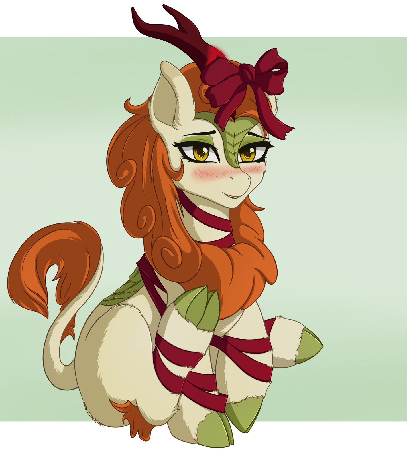 Fluffy and flammable gift - My little pony, PonyArt, Autumn blaze, MLP Kirin