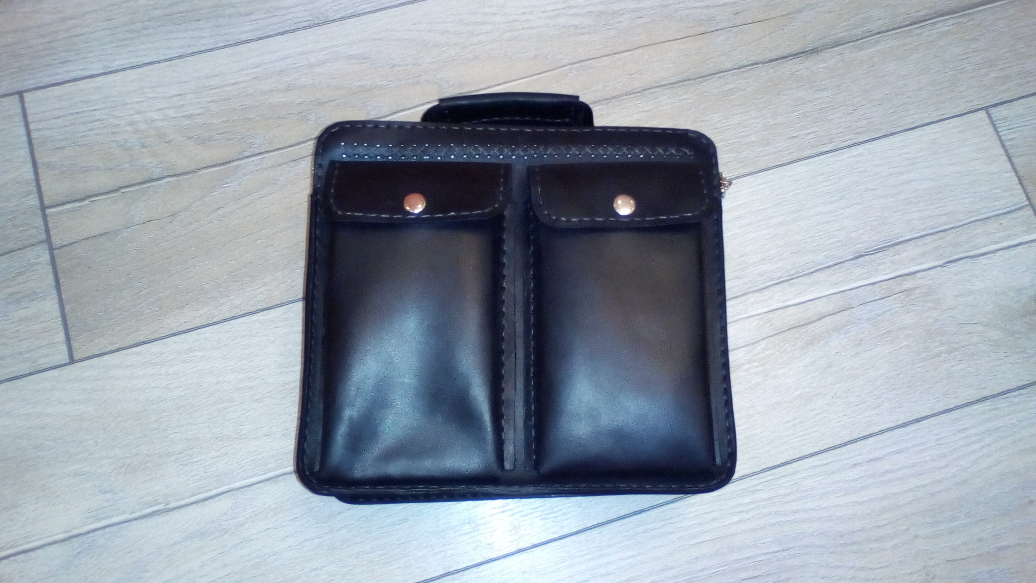 Men's leather bag2 - My, Leather products, With your own hands, Longpost