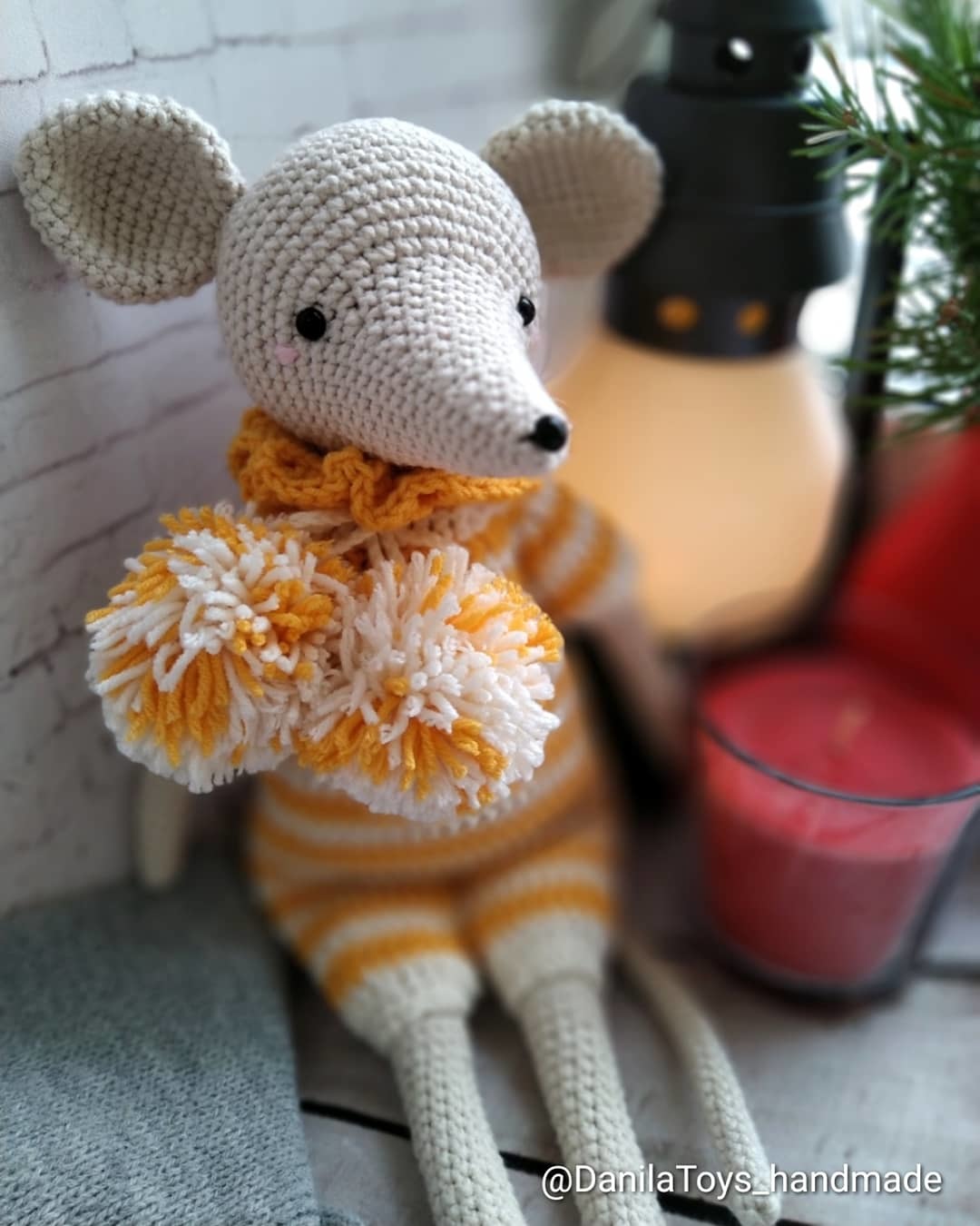 Just a Mouse - My, Needlework without process, With your own hands, Handmade, Knitting, Crochet, Toys, Soft toy, Longpost