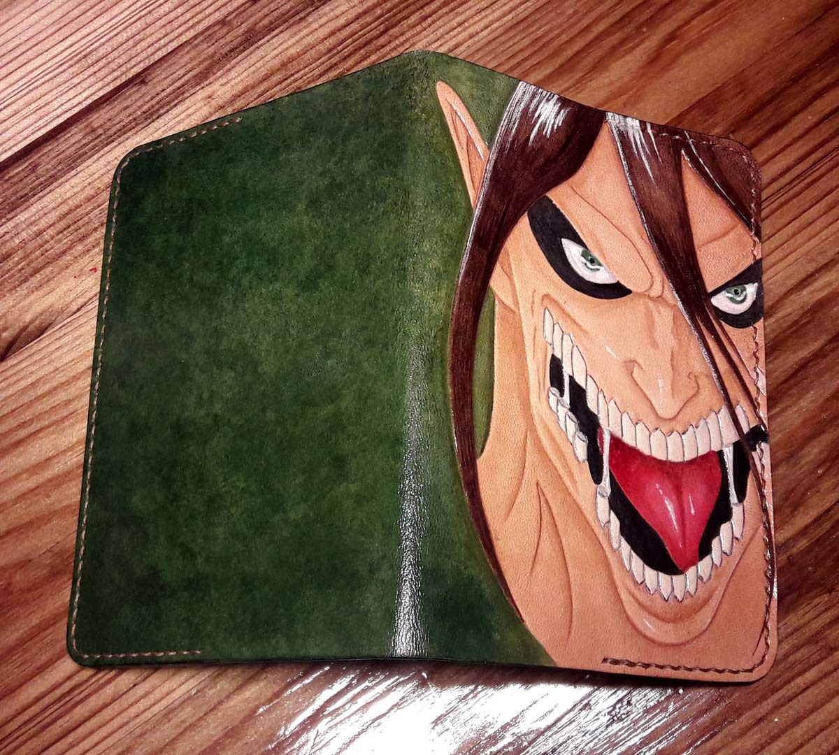 New Year's gift exchange - My, Leather, Hobby, Cover, With your own hands, Presents, Secret Santa, Attack on titan, Longpost, Needlework without process