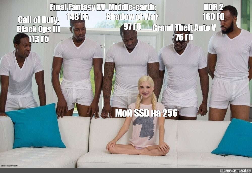 How I imagine it: - Games, SSD, Memes, Humor, Girl and five blacks