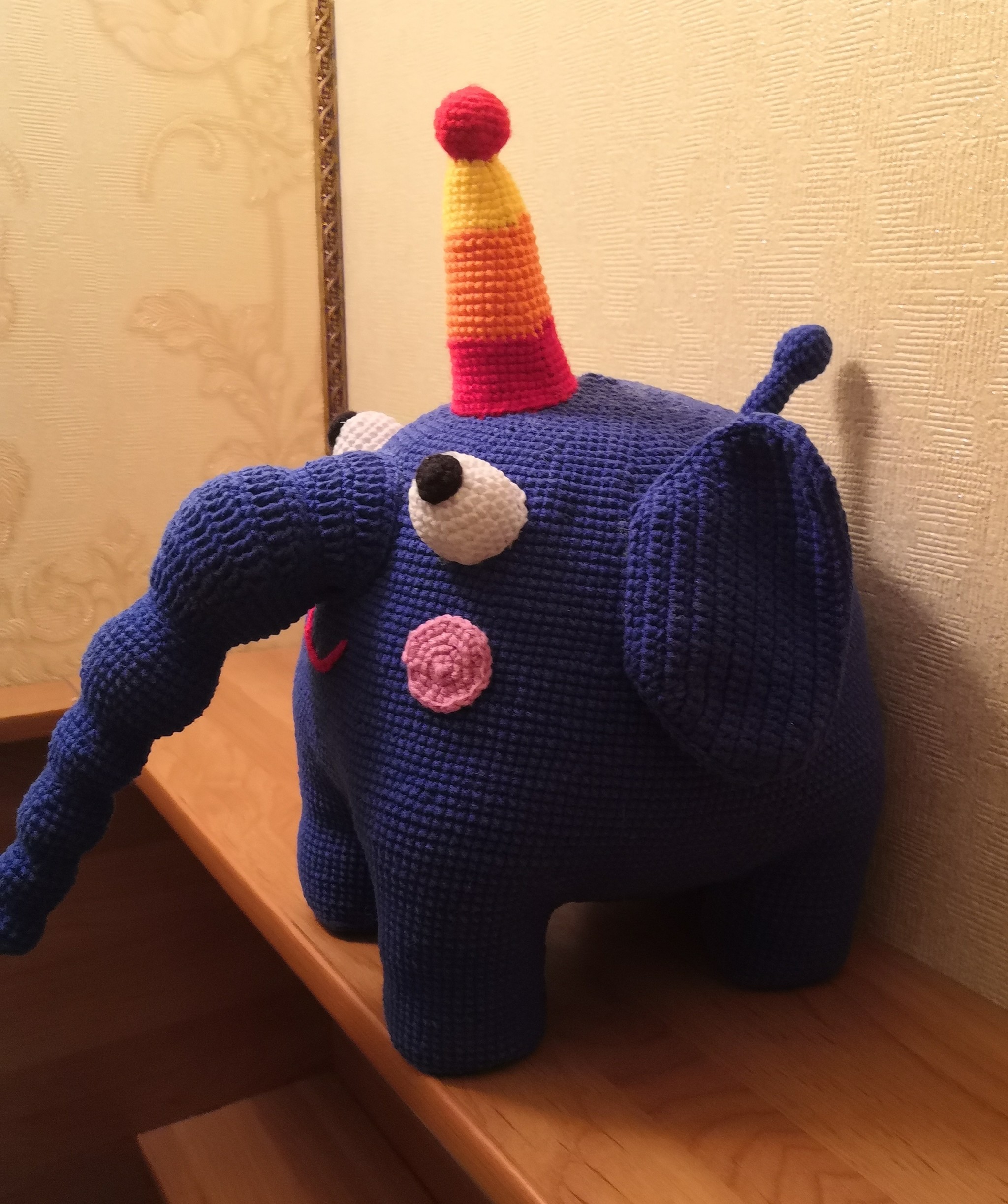 Tie up the elephant - My, Elephants, Needlework without process, Knitting, Crochet, Longpost