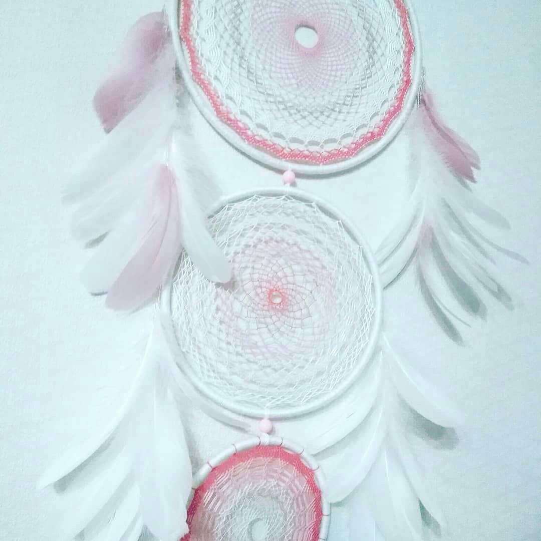 Dream catcher Aurora - My, Handmade, Creation, Dreamcatcher, Needlework without process, Amulet, Decor, Longpost