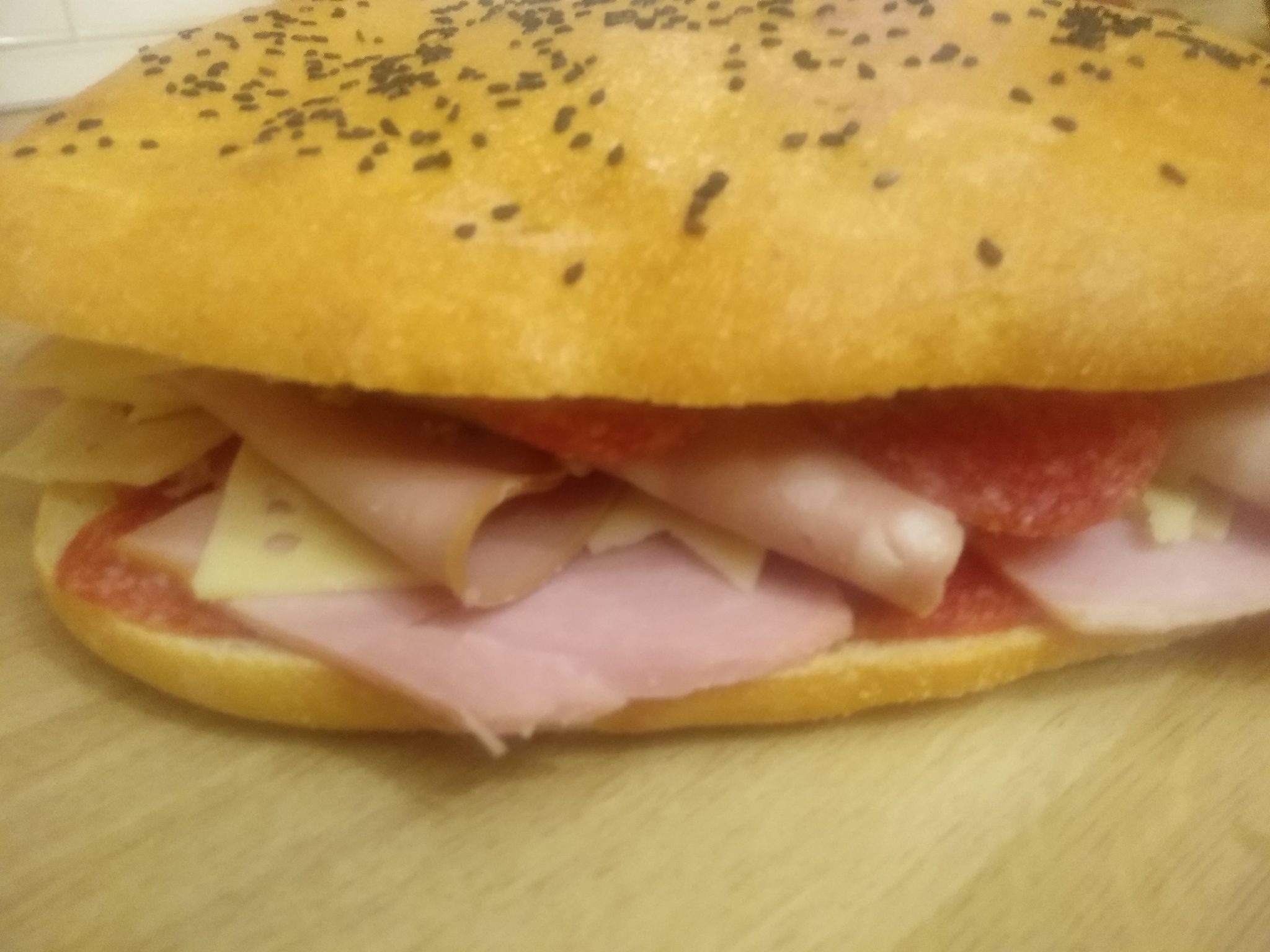 Sandwich Muffuletta - My, Yummy, Interesting, Recipe, Sandwich, American cuisine, Salami, Longpost, Food, Cooking