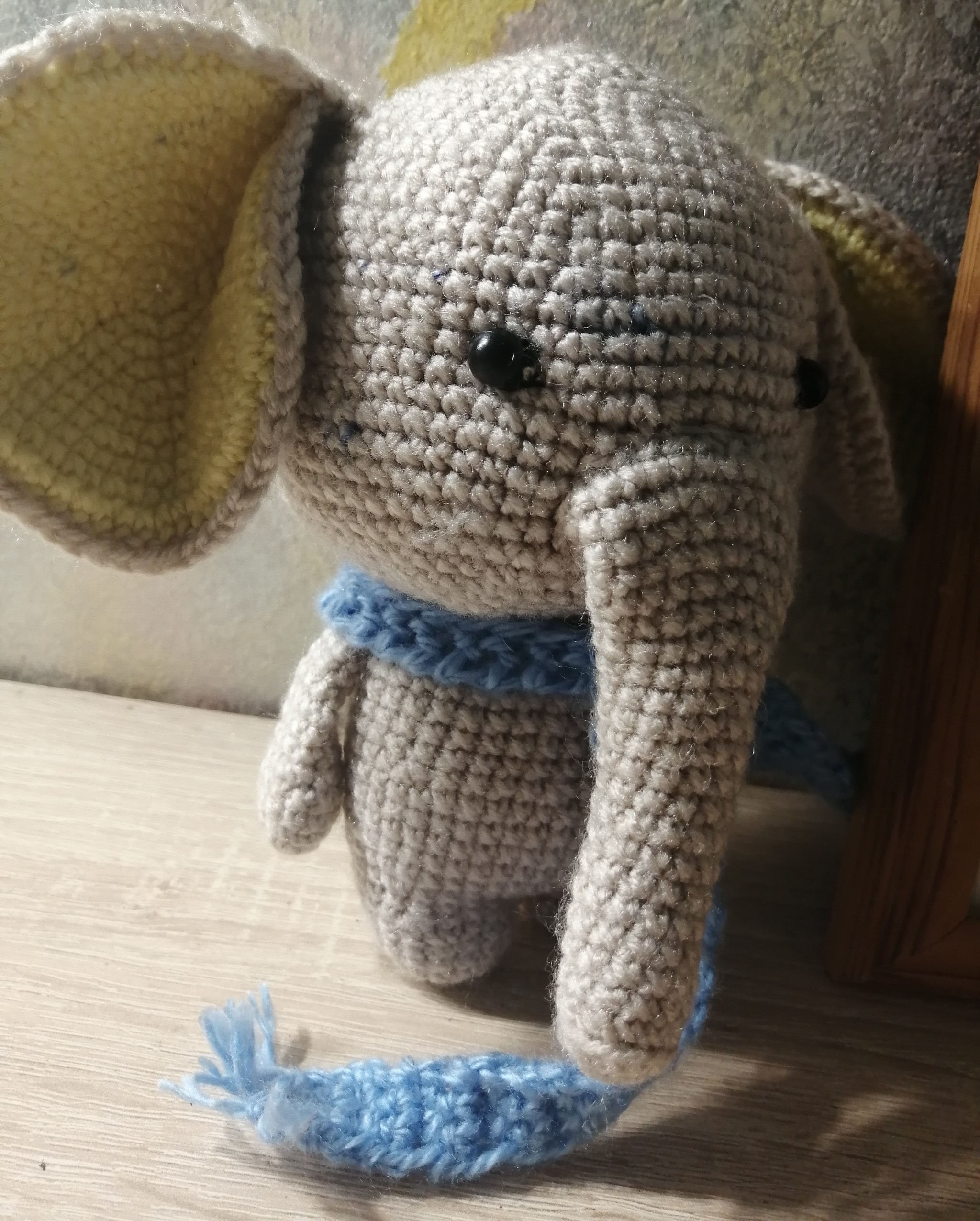 Elephant Gosha - My, Crochet, Knitted toys, Longpost