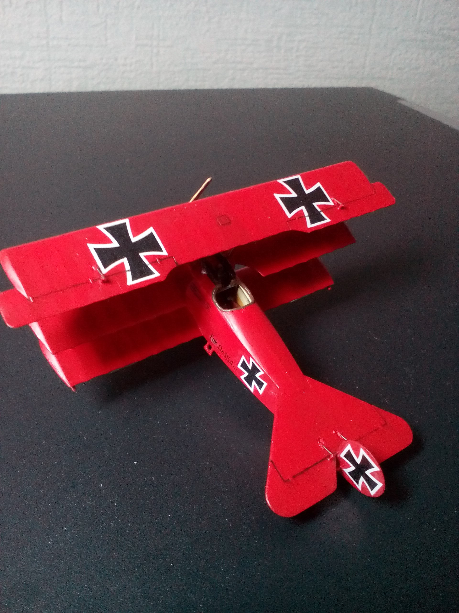 Красный барон. Fokker Dr.I - Моё, Стендовый моделизм, Сборная модель, Авиамоделизм, Моделизм, Первая мировая война, Асы, Триплан, Длиннопост