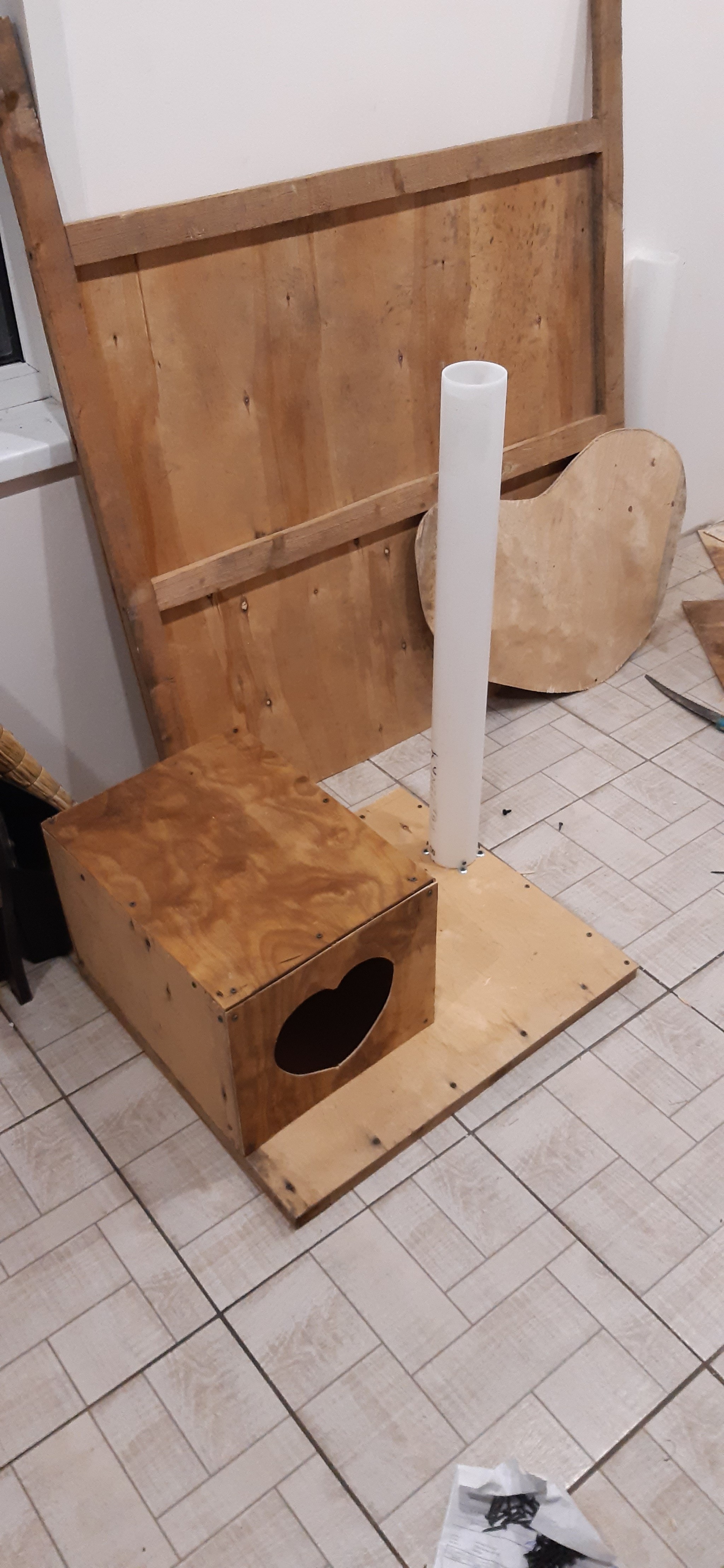 cat house - My, With your own hands, Pet house, Longpost, cat