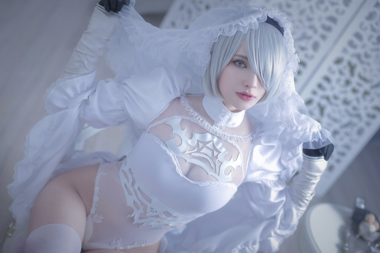 YoRHa No.2 Type B cosplay from the game Nier - NSFW, The photo, Cosplay, Girls, Longpost, NIER Automata, Yorha unit No 2 type B, Lada Lumos, Alin Ma (xenoncos), Disharmonica