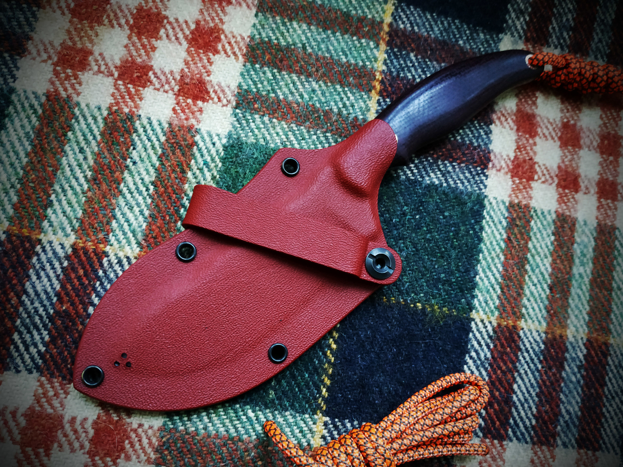 SKINNER - My, Knife, Skinner, Handmade, Fixed, Outdoor, Sheath, Kydex, Longpost, Needlework without process