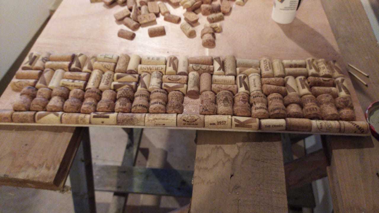 Decorating the fireplace with wine corks - Wine corks, Crafts, Needlework with process, Fireplace, Longpost