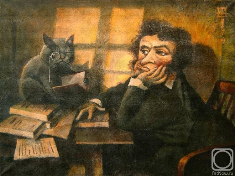 How I persuaded A.S. Pushkin to become a great Russian poet - My, Story, Story, Pushkin, cat, Story, Fantasy, Humor, Поэт, Longpost