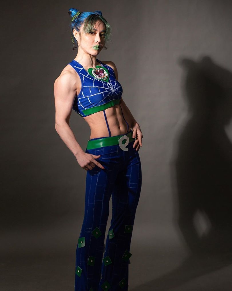 Jolyne Kujo by Yuan Herong - Jojos bizarre adventure, Kujo Jolyne, Strong girl, Muscle, Booty, Cosplay, Longpost, Yuan Herong