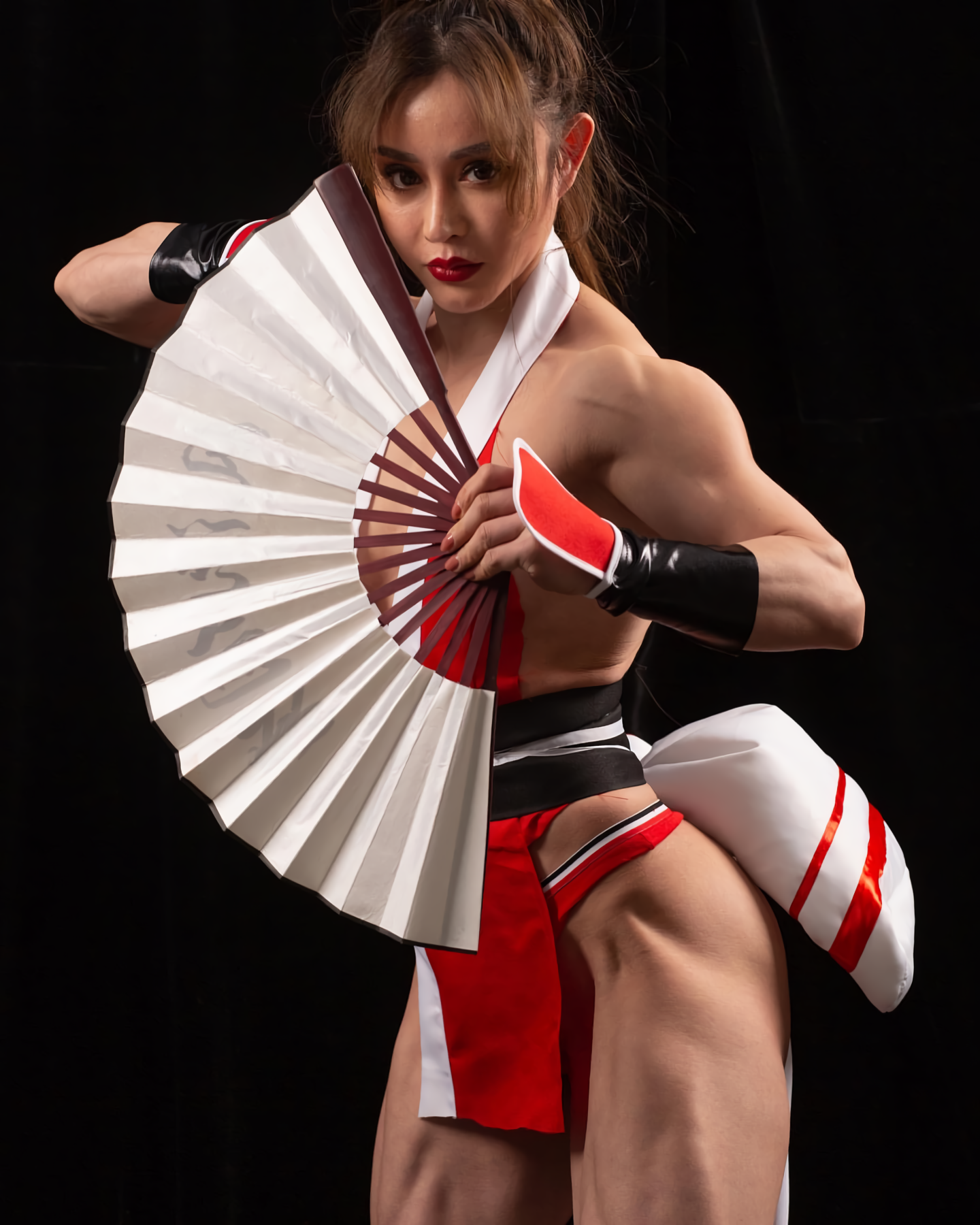 Yuan Herong в образе Mai Shiranui - Yuan Herong, Косплей, Крепкая девушка, Mai Shiranui, Fatal Fury, The King of Fighters, Девушки, Фотография, Длиннопост