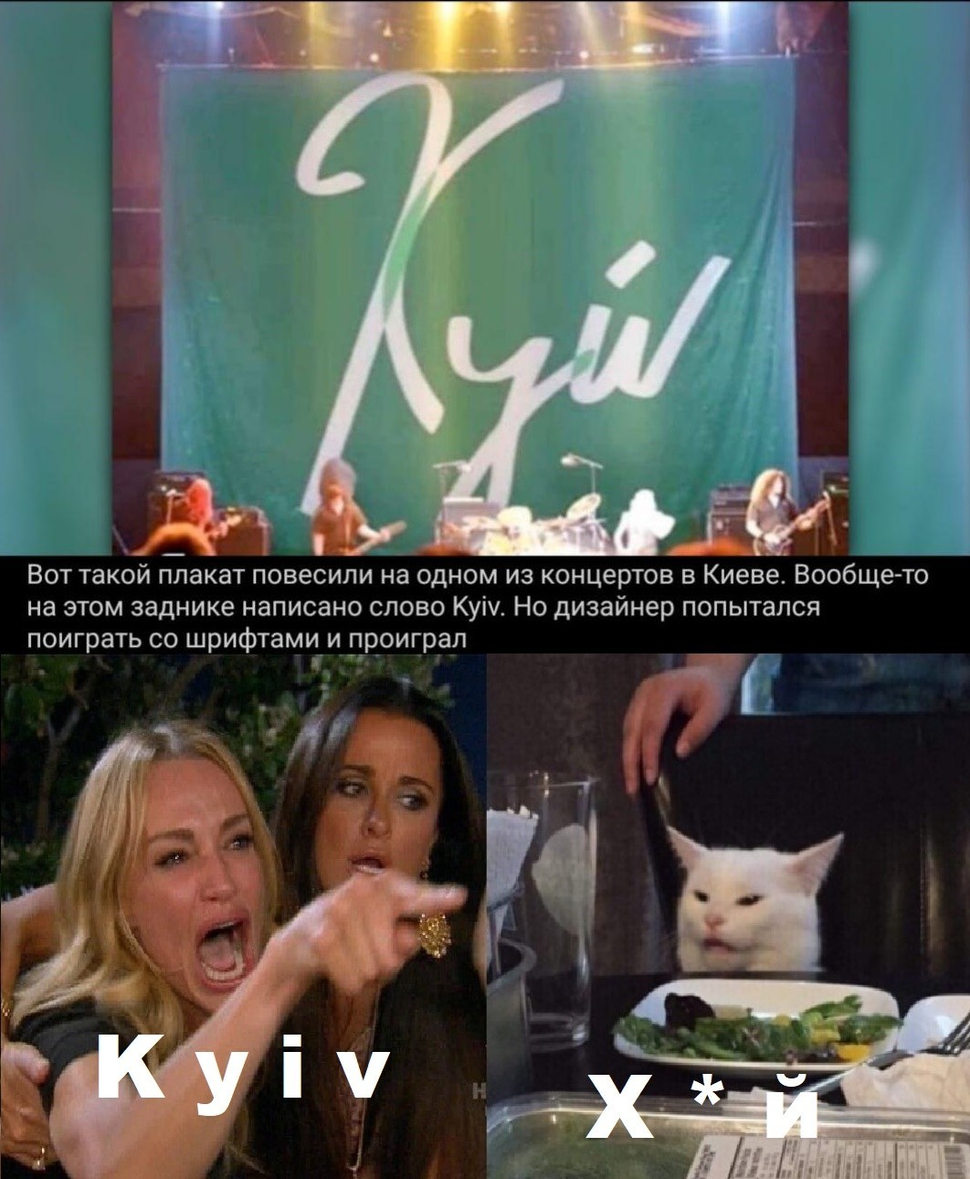 Design approach - Two women yell at the cat, Concert, Design, It seemed, Logo, Memes, Kiev, Fake