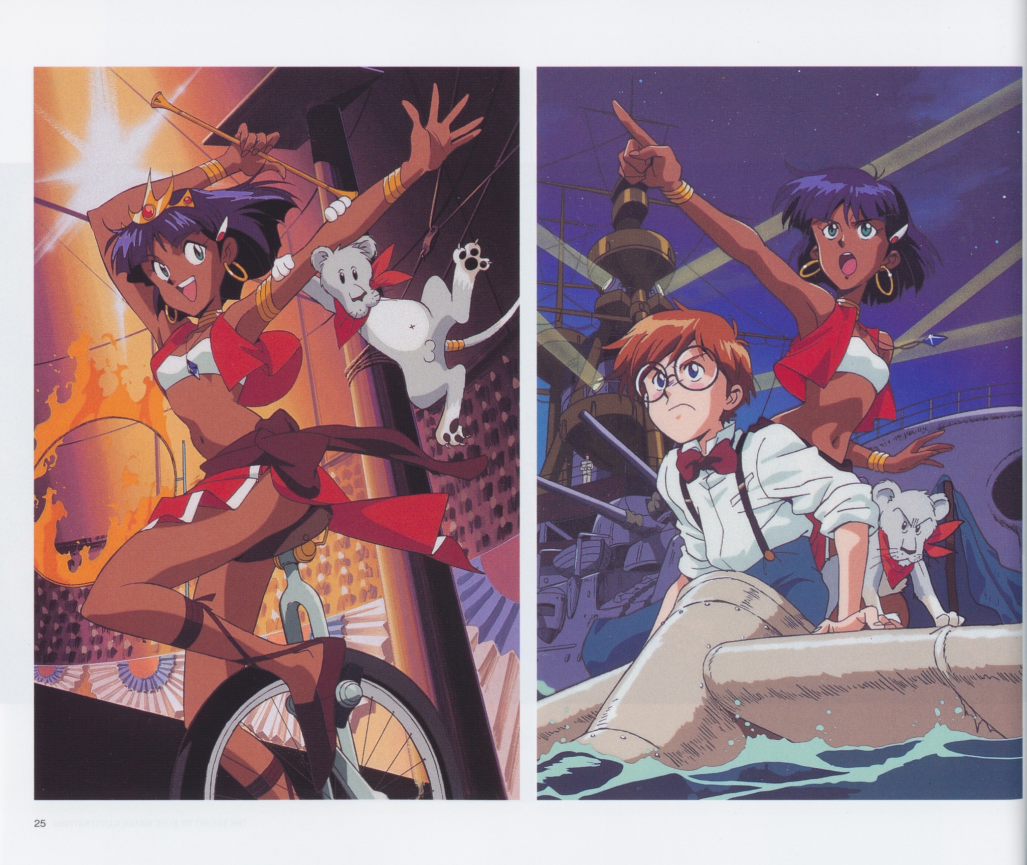 A rare art book for the Fushigi Umi no Nadia franchise, which was sold along with the anniversary DVD edition - My, Anime, A selection, Anime art, Nadia, Longpost