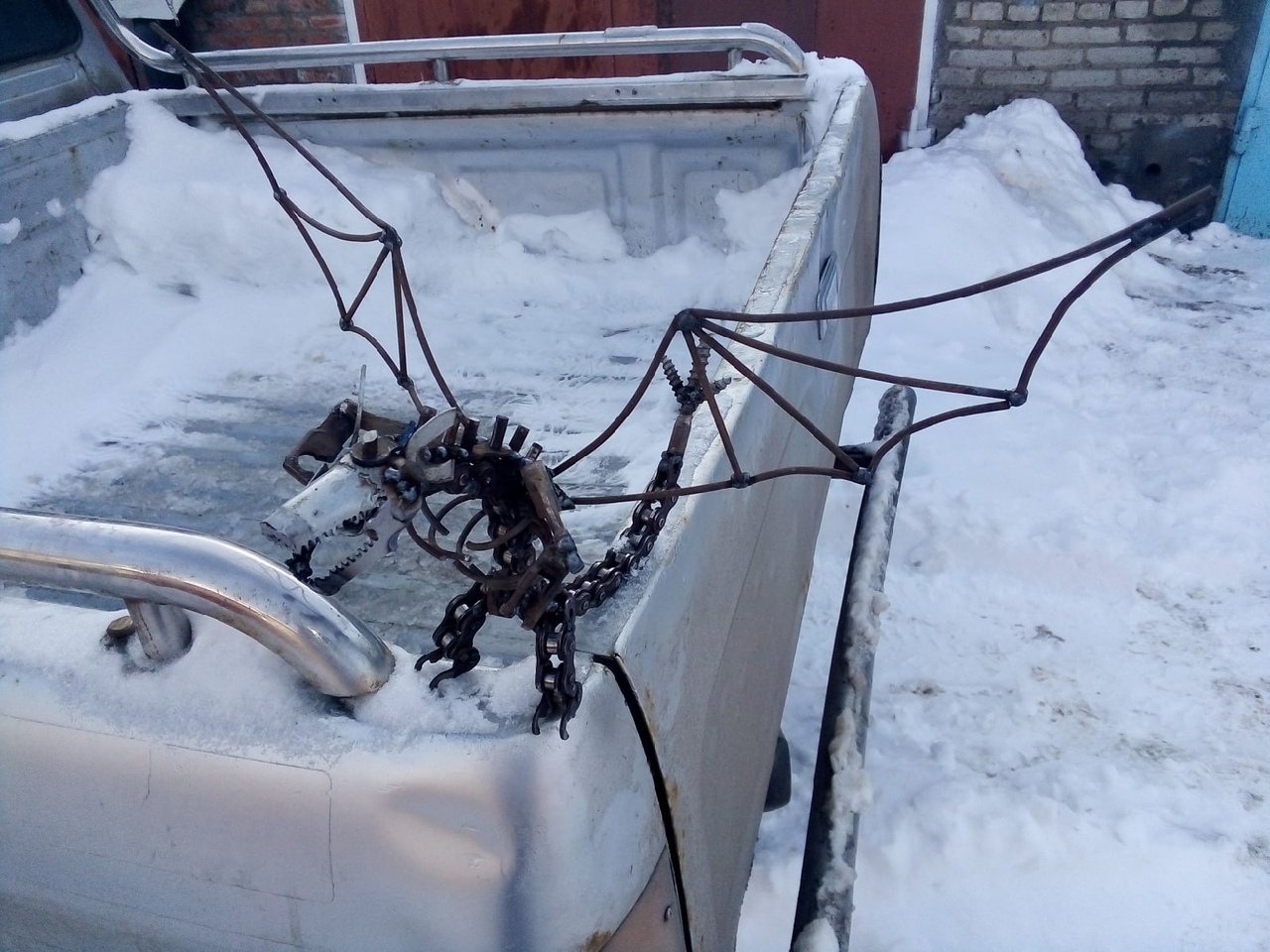 When the welder has nothing to do - My, Welding, Scrap metal, The Dragon, Dog, Needlework without process, Longpost