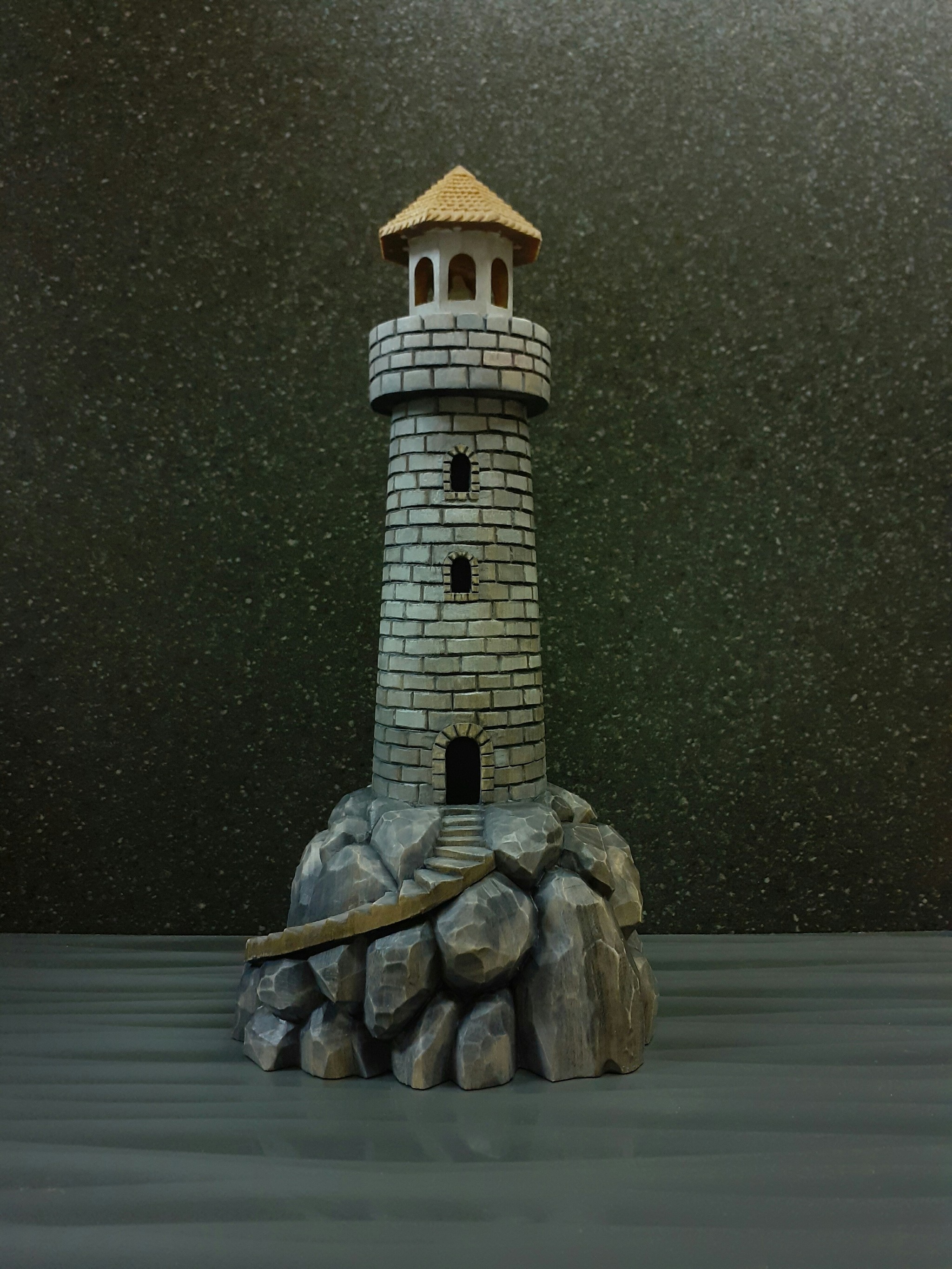 Gift lighthouse and a little beaver romance) - My, Wood carving, Romance, With your own hands, Lighthouse, Needlework with process, Sculpture, Tree, The senses, Video, Longpost