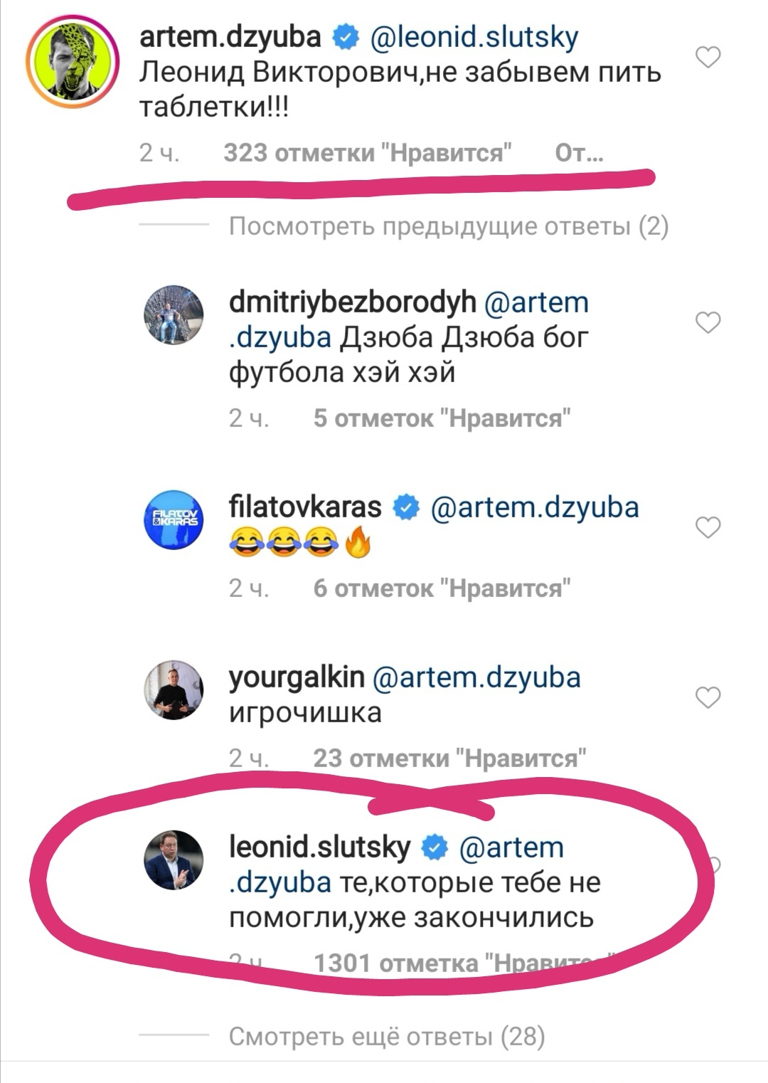 Slutsk hardcore - Football, Russian Premier League, Leonid Slutsky, Alexander Kokorin, Artem Dzyuba, Instagram, Screenshot, Comments, Longpost