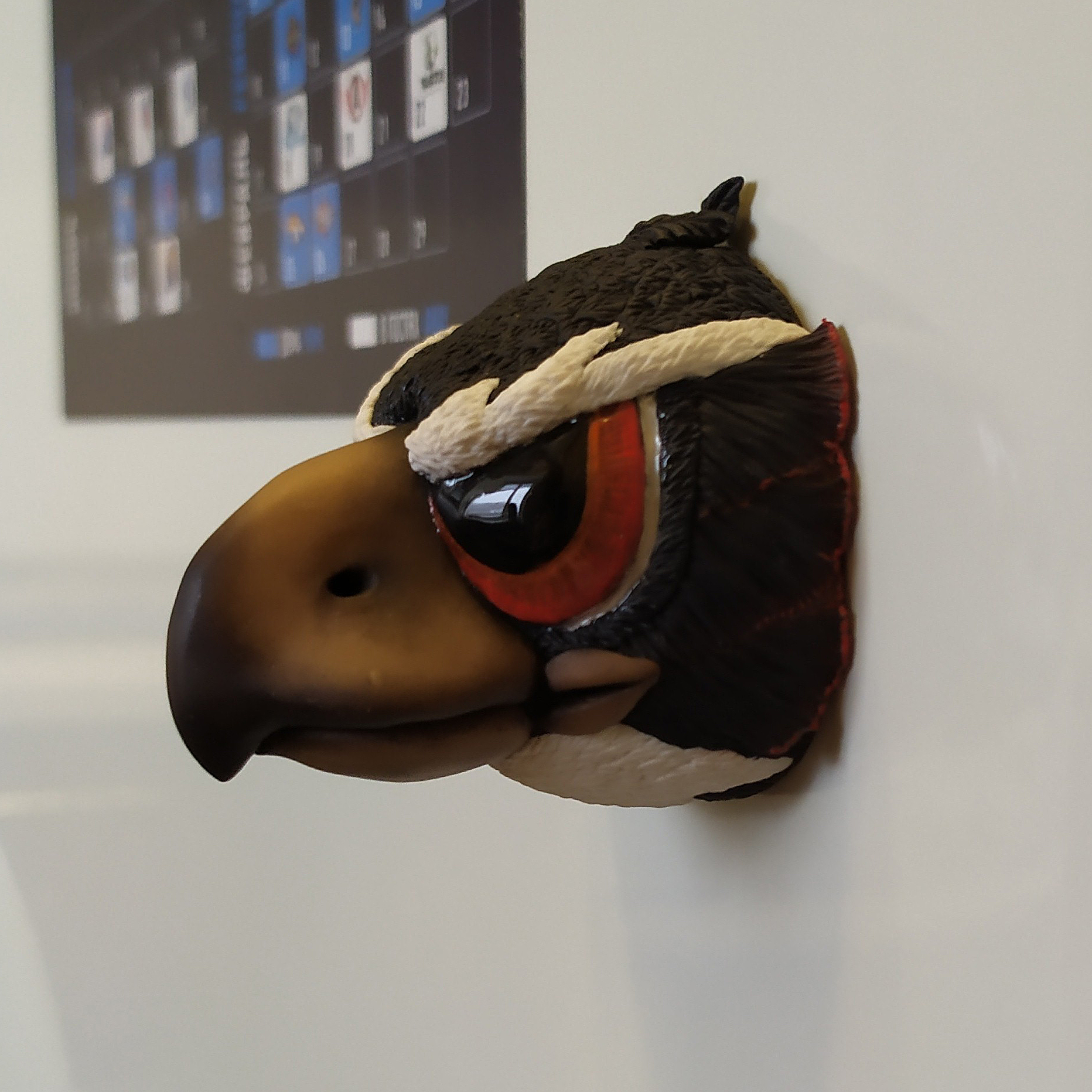 Vanguard Hawk - My, Polymer clay, Longpost, Hockey, Vanguard, Needlework without process, Mascot, Hc Avangard, Magnet