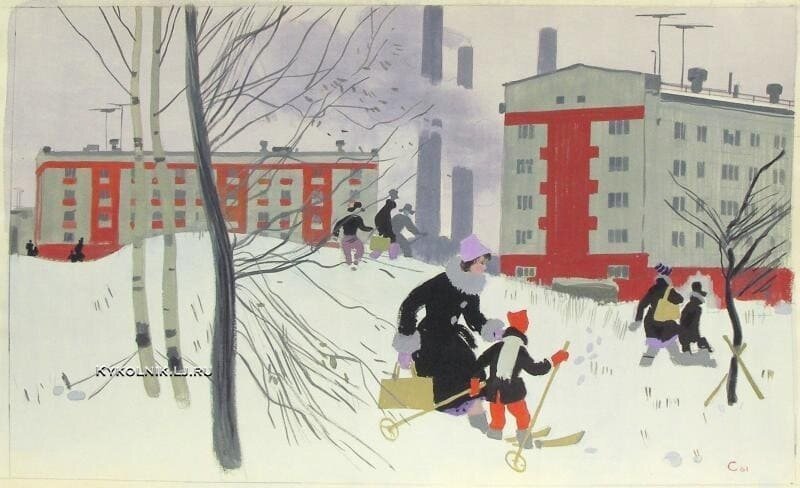 Cities and villages in Soviet painting - the USSR, Artist, Longpost