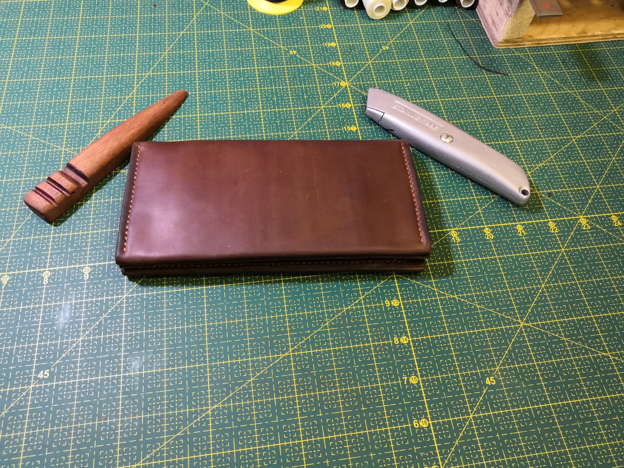 DIY leather wallet - My, Wallet, Leather products, Longpost