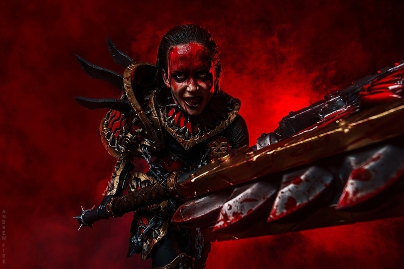 Warhammer cosplay by  Наташа Роик - Косплей, Warhammer 40k, Khorne Berserker, Chaos Space marines, Длиннопост, Наташа Роик