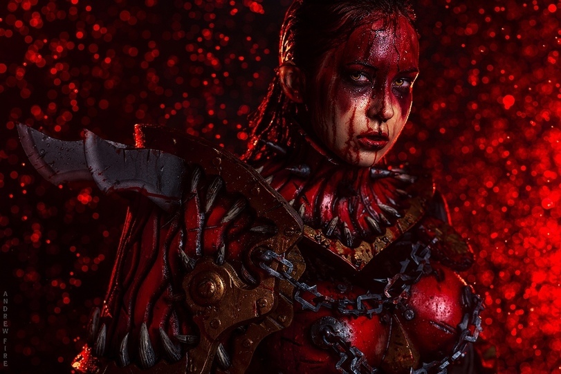 Warhammer cosplay by  Наташа Роик - Косплей, Warhammer 40k, Khorne Berserker, Chaos Space marines, Длиннопост, Наташа Роик