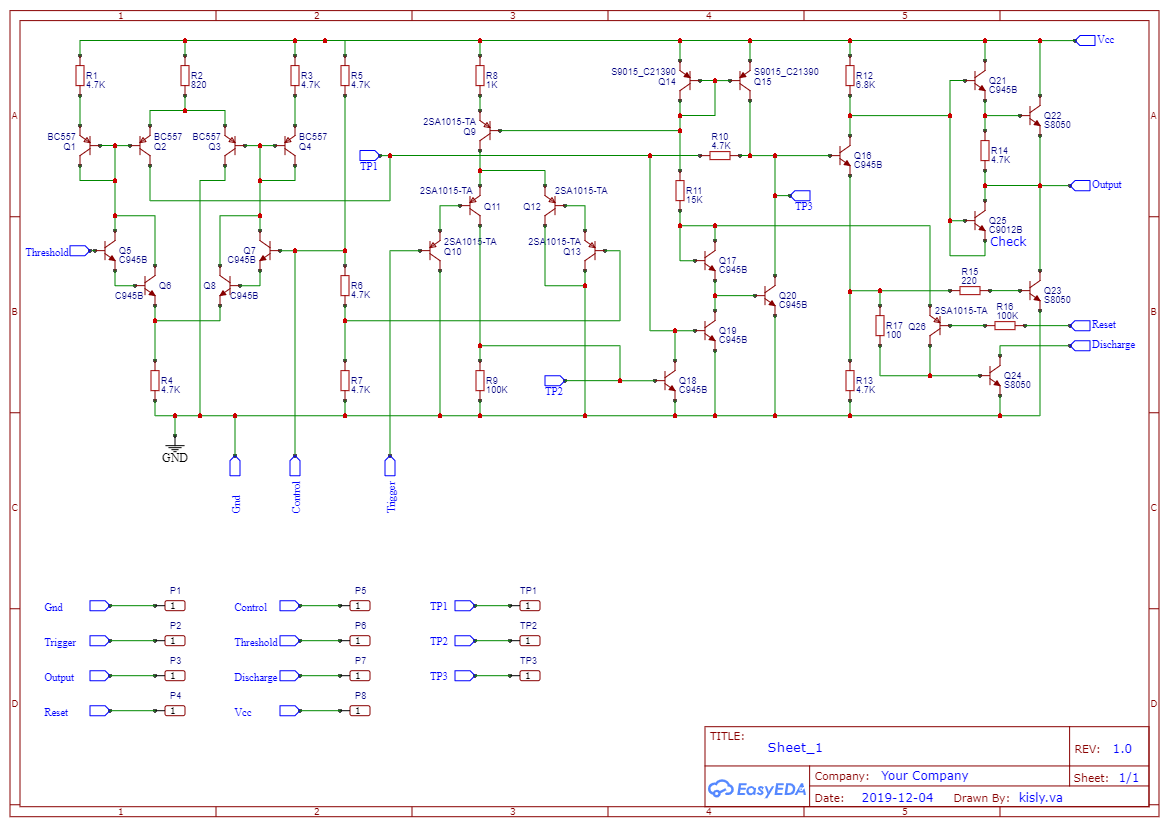 Large 555 transistor timer - My, Ne555, With your own hands, Easyeda, Youtube, Video