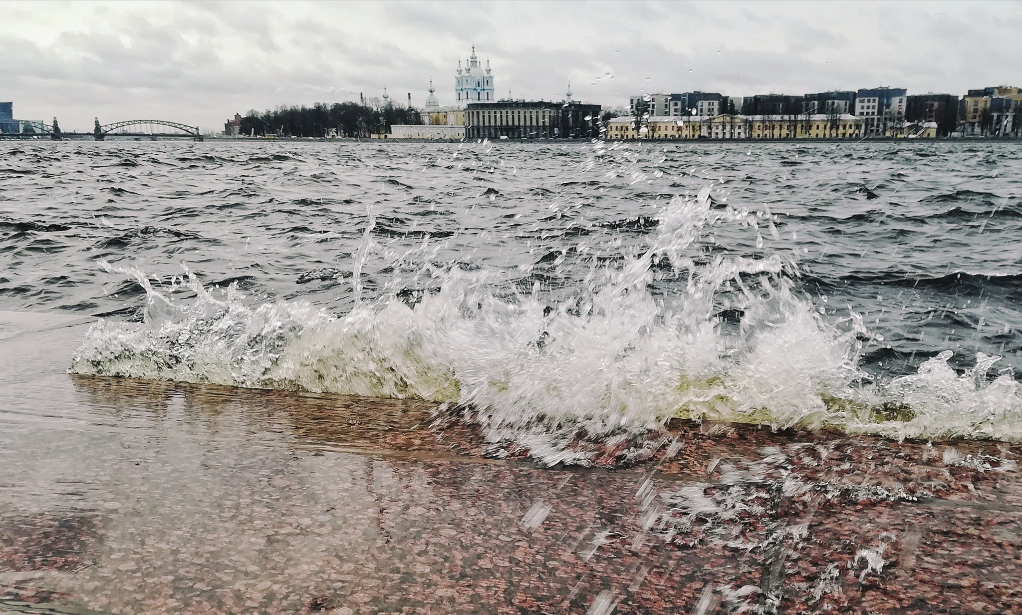 Two days on the embankment - My, Saint Petersburg, Weather, Embankment, Neva