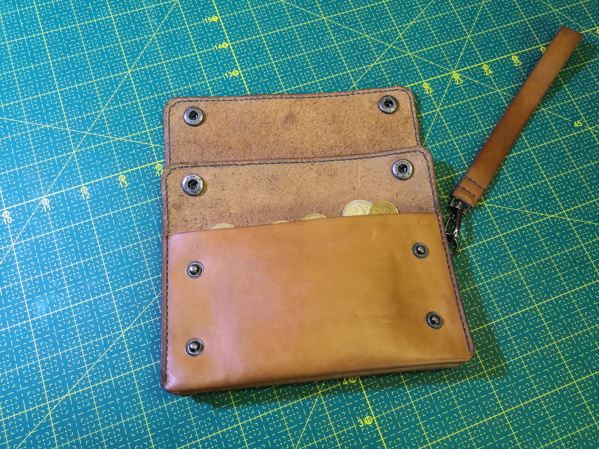 Leather wallet based on video, from the Salty Dog channel - My, Leather products, With your own hands, Wallet, Longpost, Leather craft