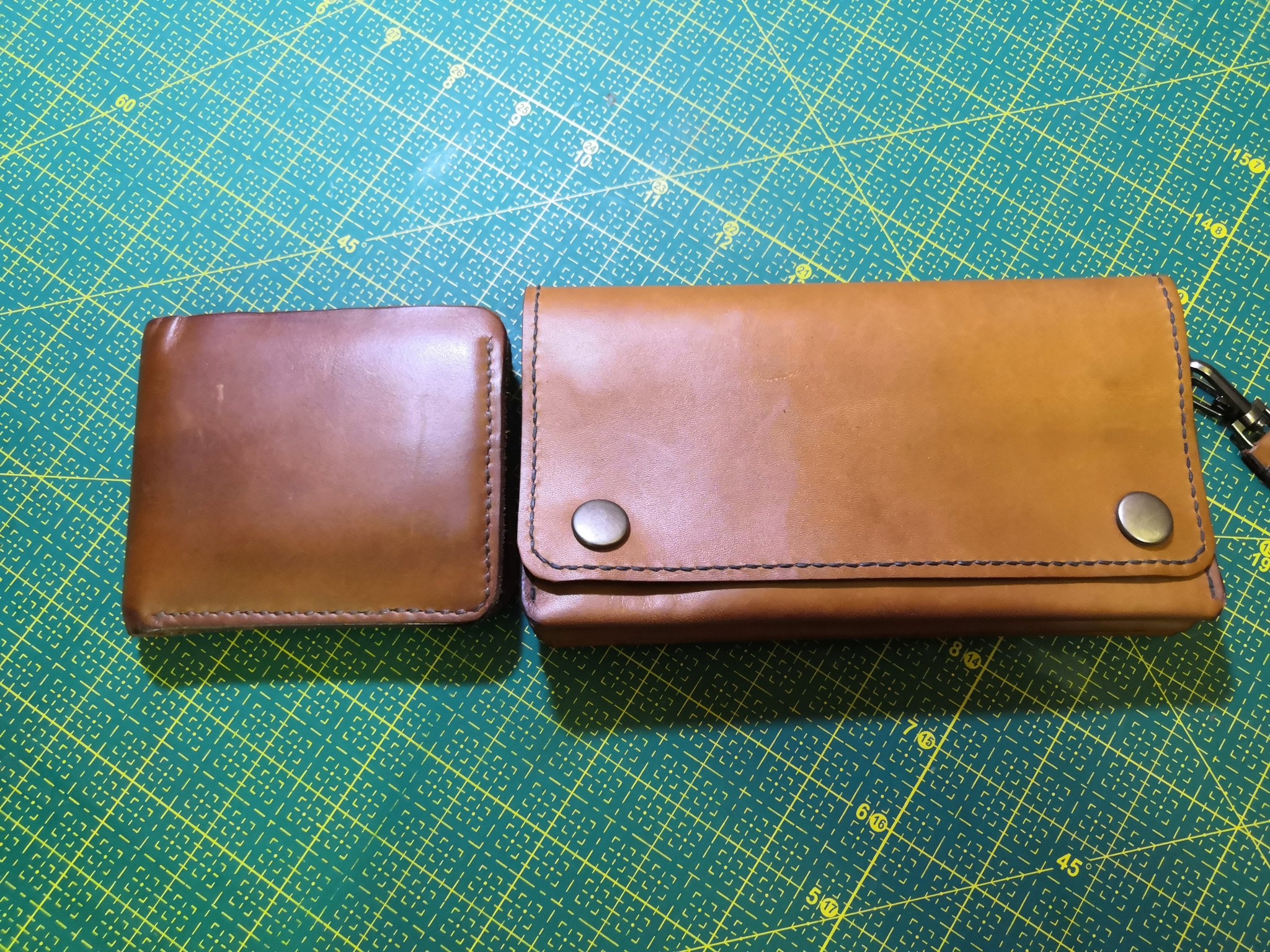 Leather wallet based on video, from the Salty Dog channel - My, Leather products, With your own hands, Wallet, Longpost, Leather craft