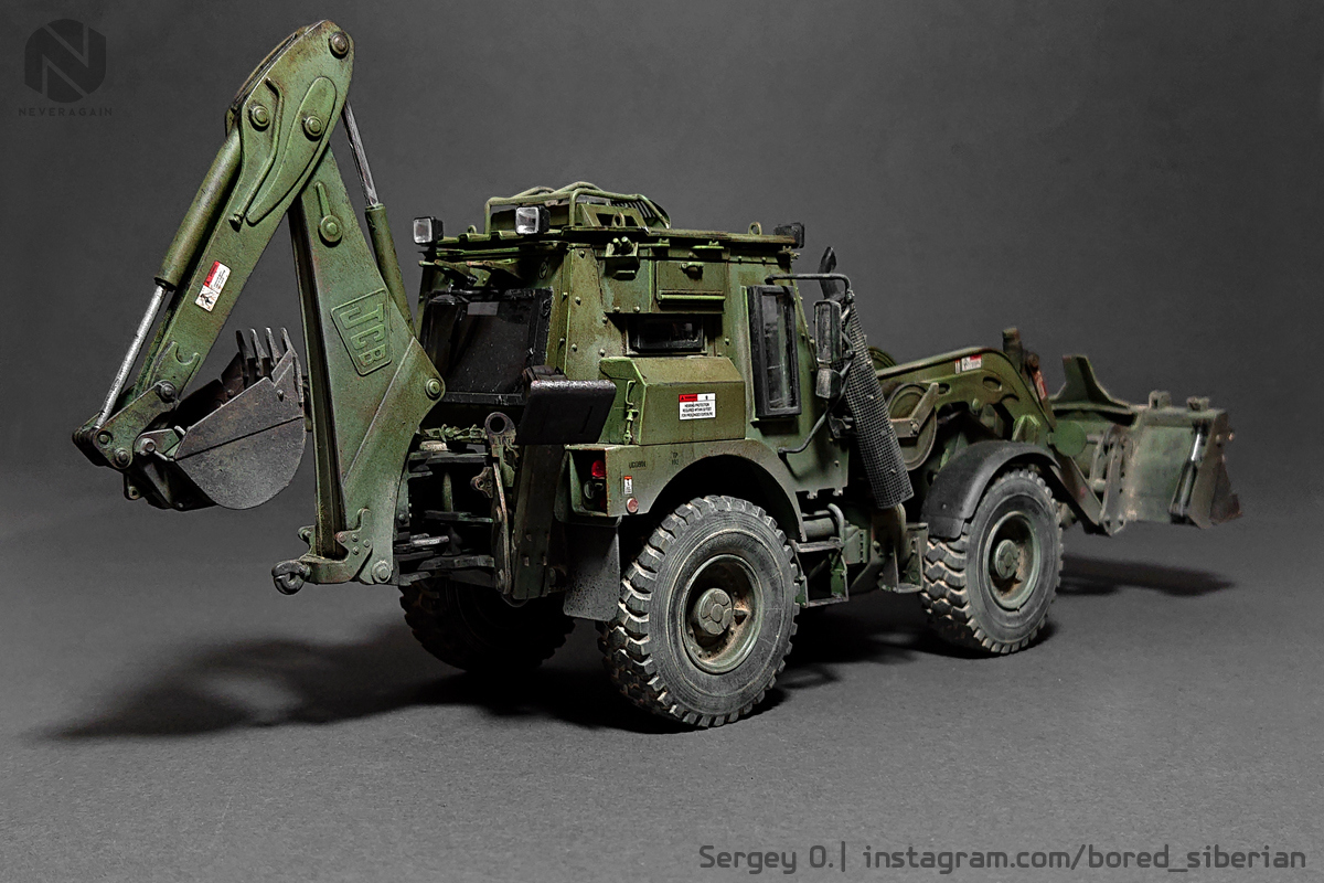 HMEE-1. Dig-leg on army allowances - My, Scale model, Stand modeling, Scale 1:35, Hobby, Tractor, US Army, Special equipment, Corps of Engineers, Longpost