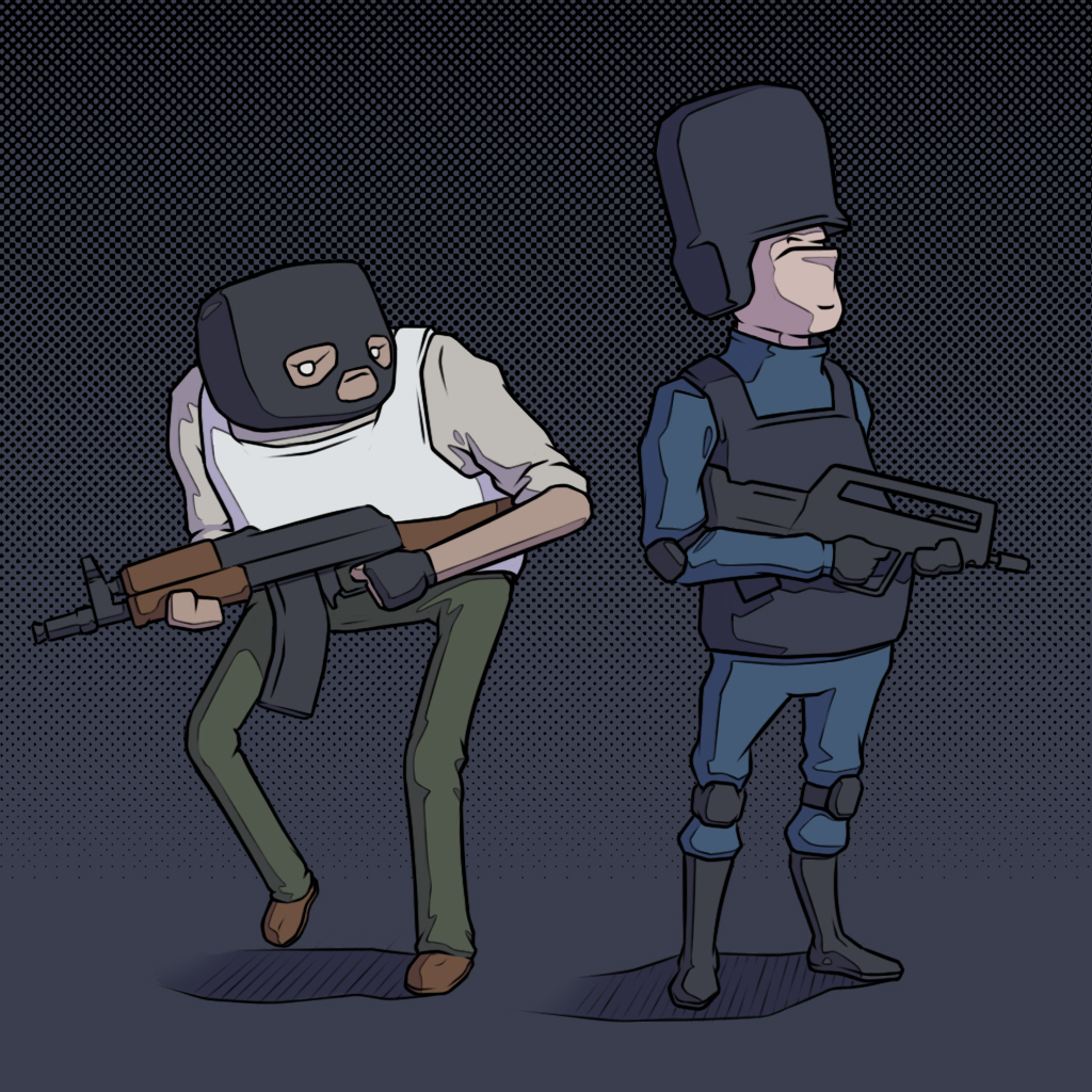 Characters from CS for sticker pack in telegram - My, Counter-strike, Computer games, Stickers, Characters (edit), Illustrations, Telegram stickers, Telegram