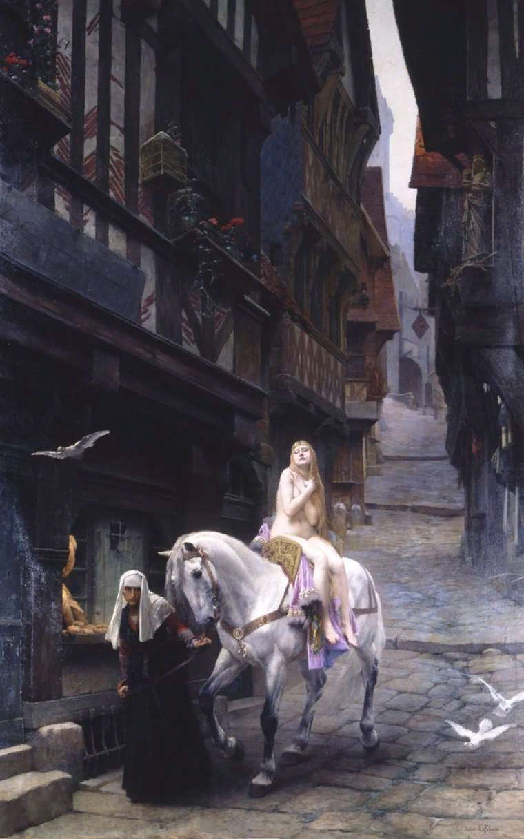 Lady Godiva - NSFW, My, Story, Love, Painting, Middle Ages, Longpost, Lady Godiva