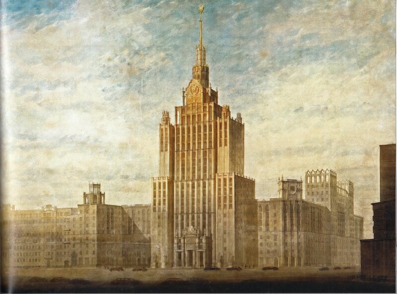 Architecture of the USSR: Stalin's skyscraper on the Red Gate - the USSR, Architecture, Soviet architecture, Story, Longpost, Stalinskaya high-rise