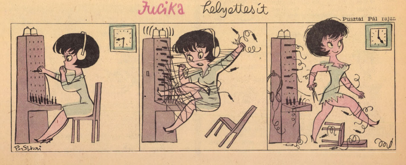 “Jucika” - the social block had its own 4 koma, with everyday problems and eti! (Part No. 9) - Comics, Retro, Hungary, Without words, 60th, Longpost, Jucika