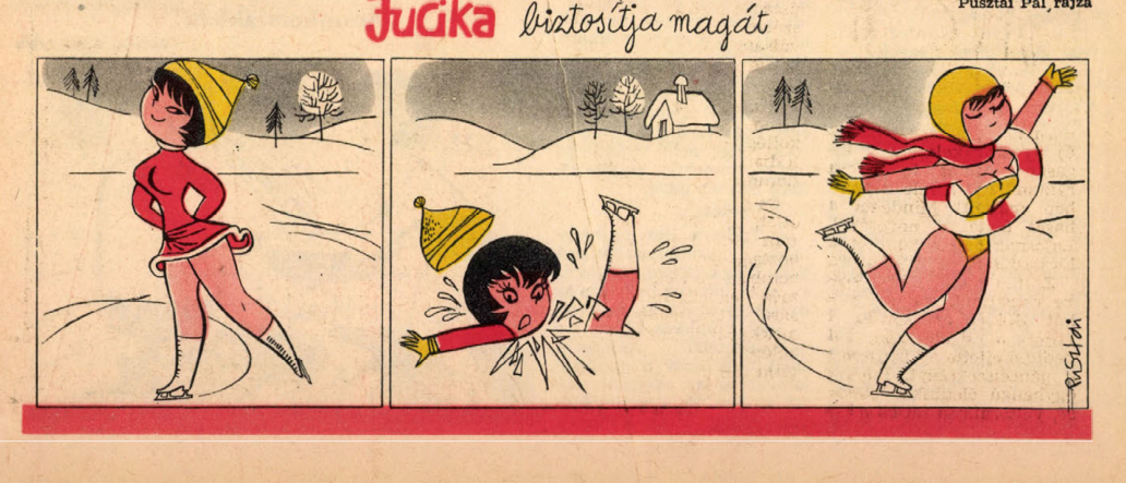 “Jucika” - the social block had its own 4 koma, with everyday problems and eti! (Part No. 9) - Comics, Retro, Hungary, Without words, 60th, Longpost, Jucika