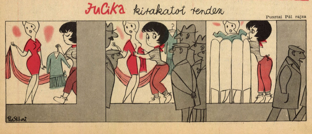 “Jucika” - the social block had its own 4 koma, with everyday problems and eti! (Part No. 9) - Comics, Retro, Hungary, Without words, 60th, Longpost, Jucika