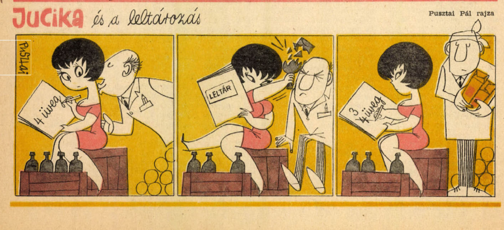 “Jucika” - the social block had its own 4 koma, with everyday problems and eti! (Part No. 9) - Comics, Retro, Hungary, Without words, 60th, Longpost, Jucika