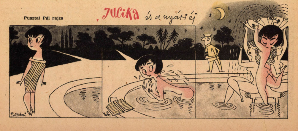 “Jucika” - the social block had its own 4 koma, with everyday problems and eti! (Part No. 9) - Comics, Retro, Hungary, Without words, 60th, Longpost, Jucika