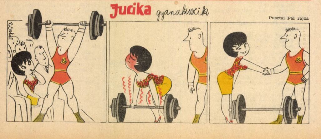 “Jucika” - the social block had its own 4 koma, with everyday problems and eti! (Part No. 9) - Comics, Retro, Hungary, Without words, 60th, Longpost, Jucika