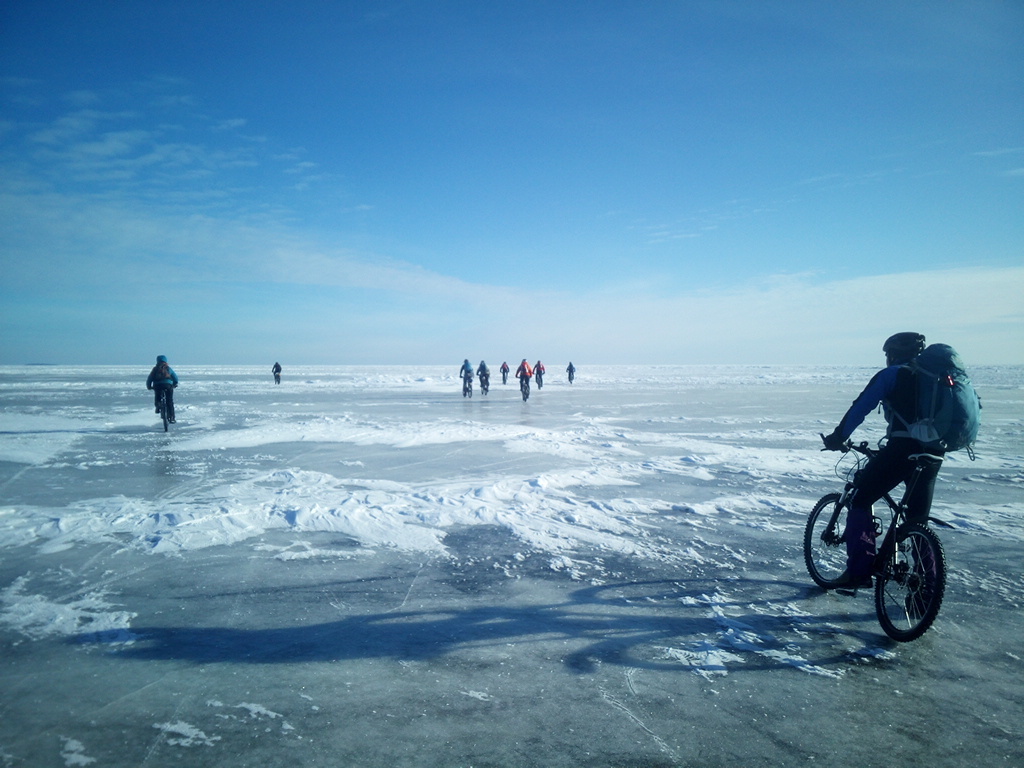 Ladoga ice - My, Fatbike, Winter Bike, Bike ride, Longpost